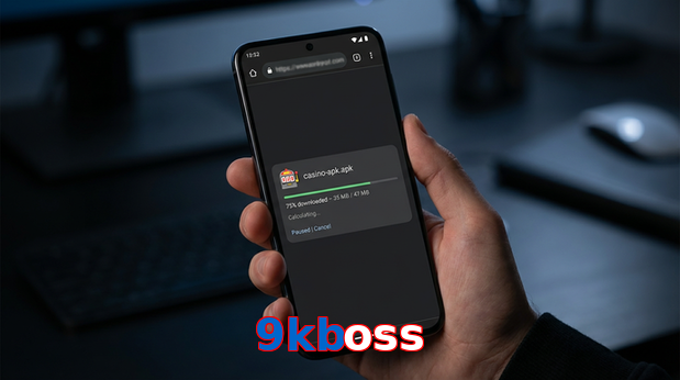 Main screen of 9Kboss apk page for PK players